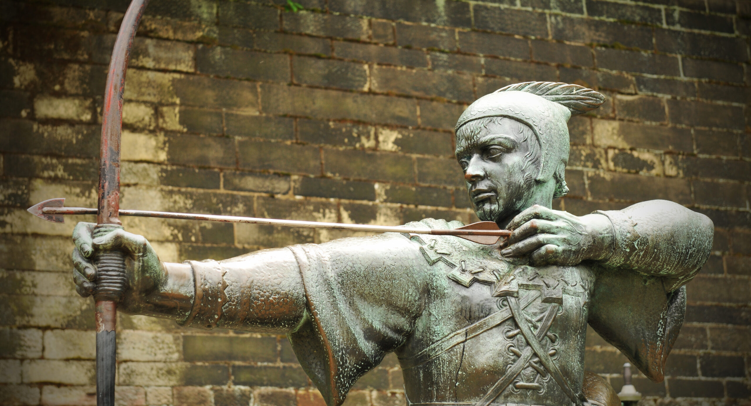 Statue Of Robin Hood,In Nottingham, Uk.