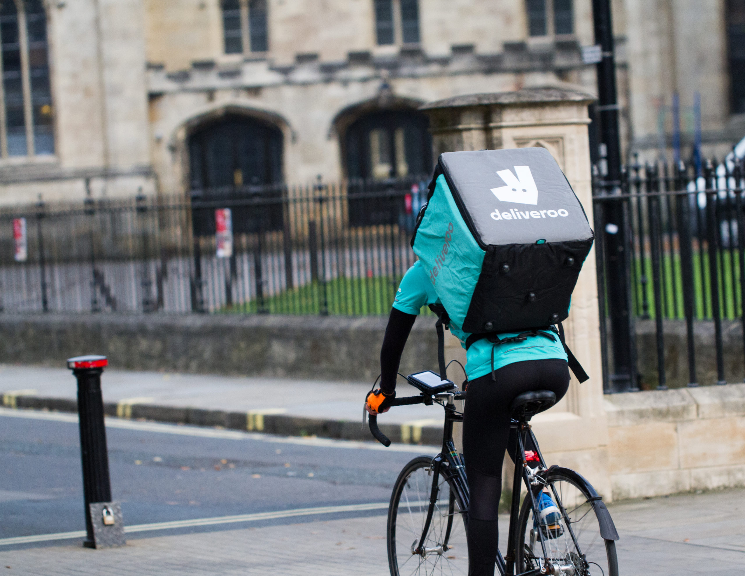 Deliveroo Rider on Bicycle
